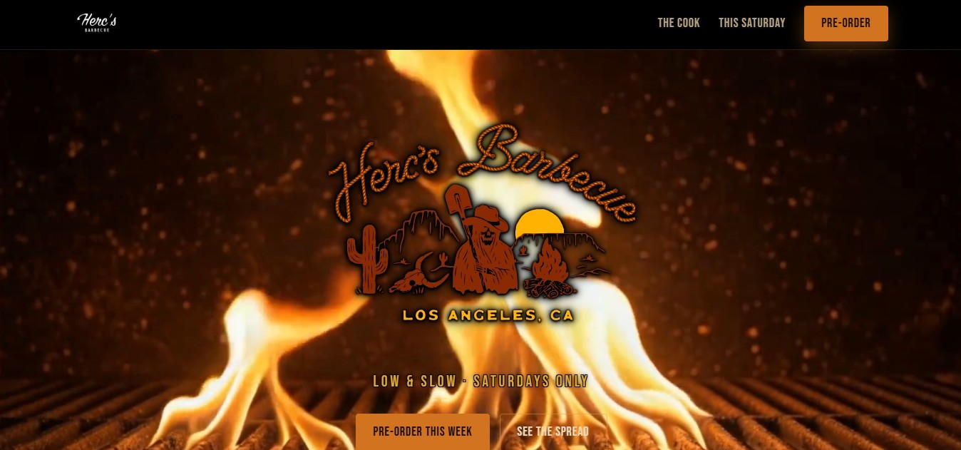 Herc's Barbecue website