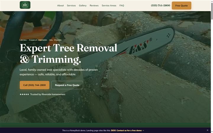 Summit Tree Care demo website preview