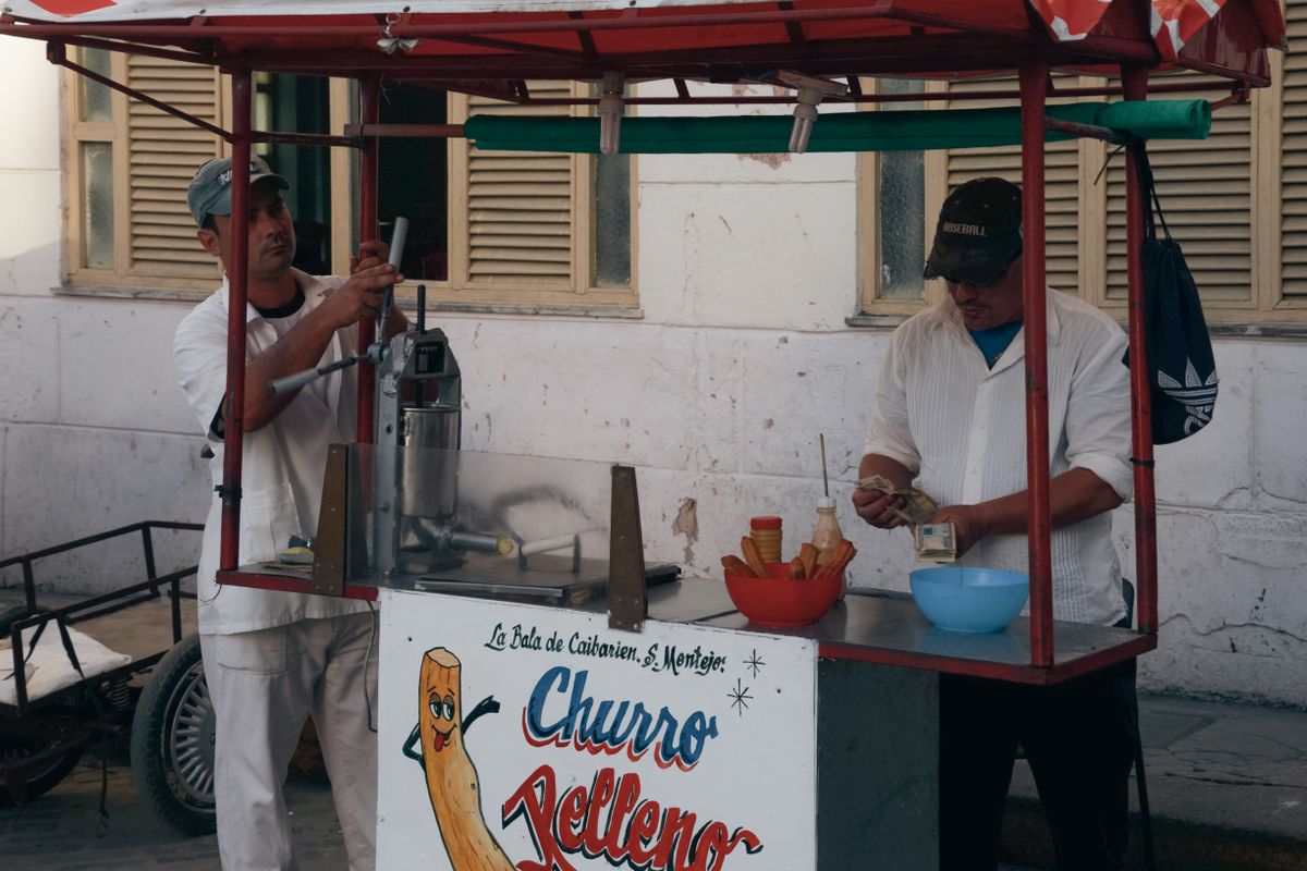 Ember and Sugar churro bar counter with fresh churros