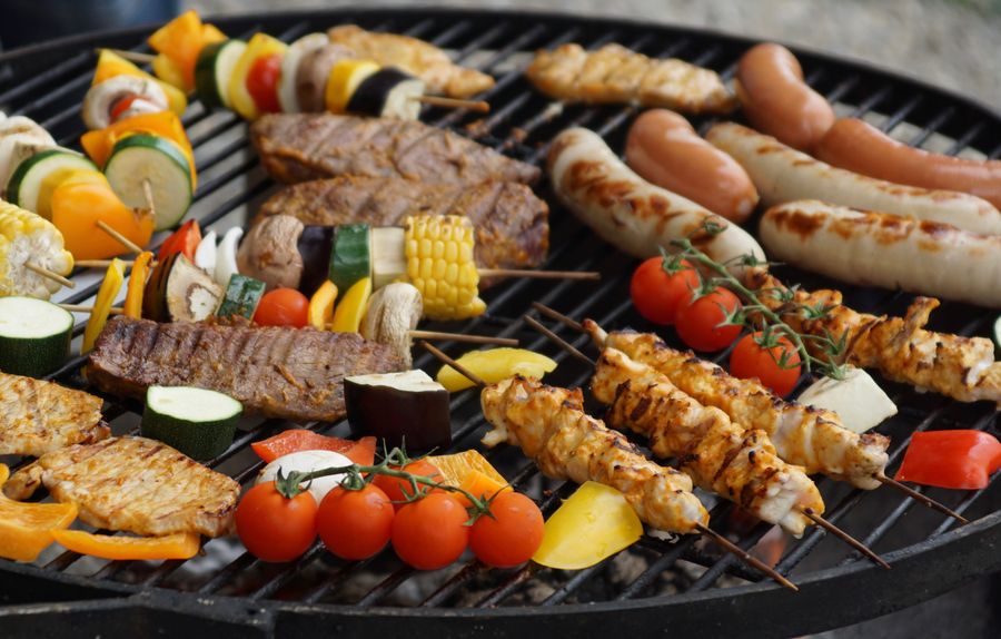 An Ironwood Smoke Co. platter of smoked meats, sausage and vegetables